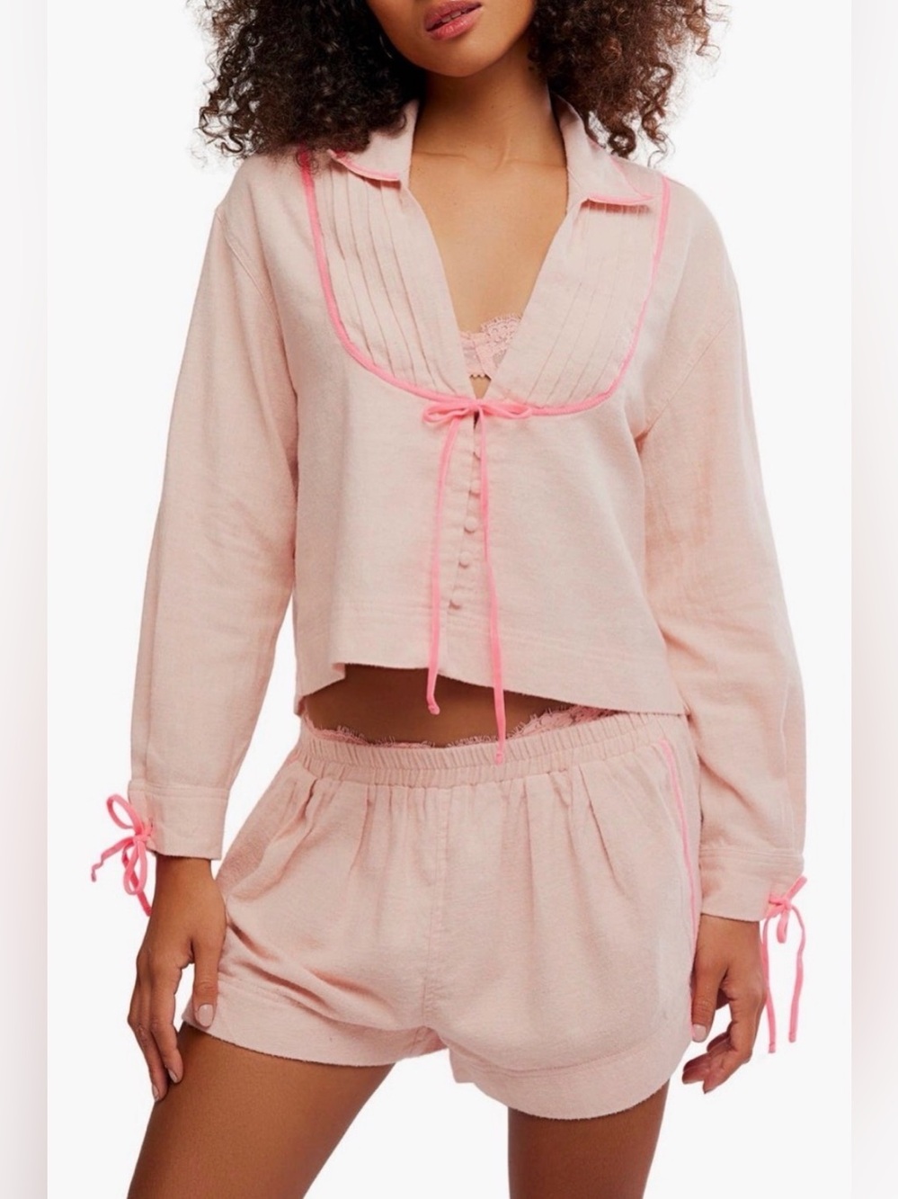 NIB/NWT Free People Close to Home Cotton Flannel Short
Pajamas M